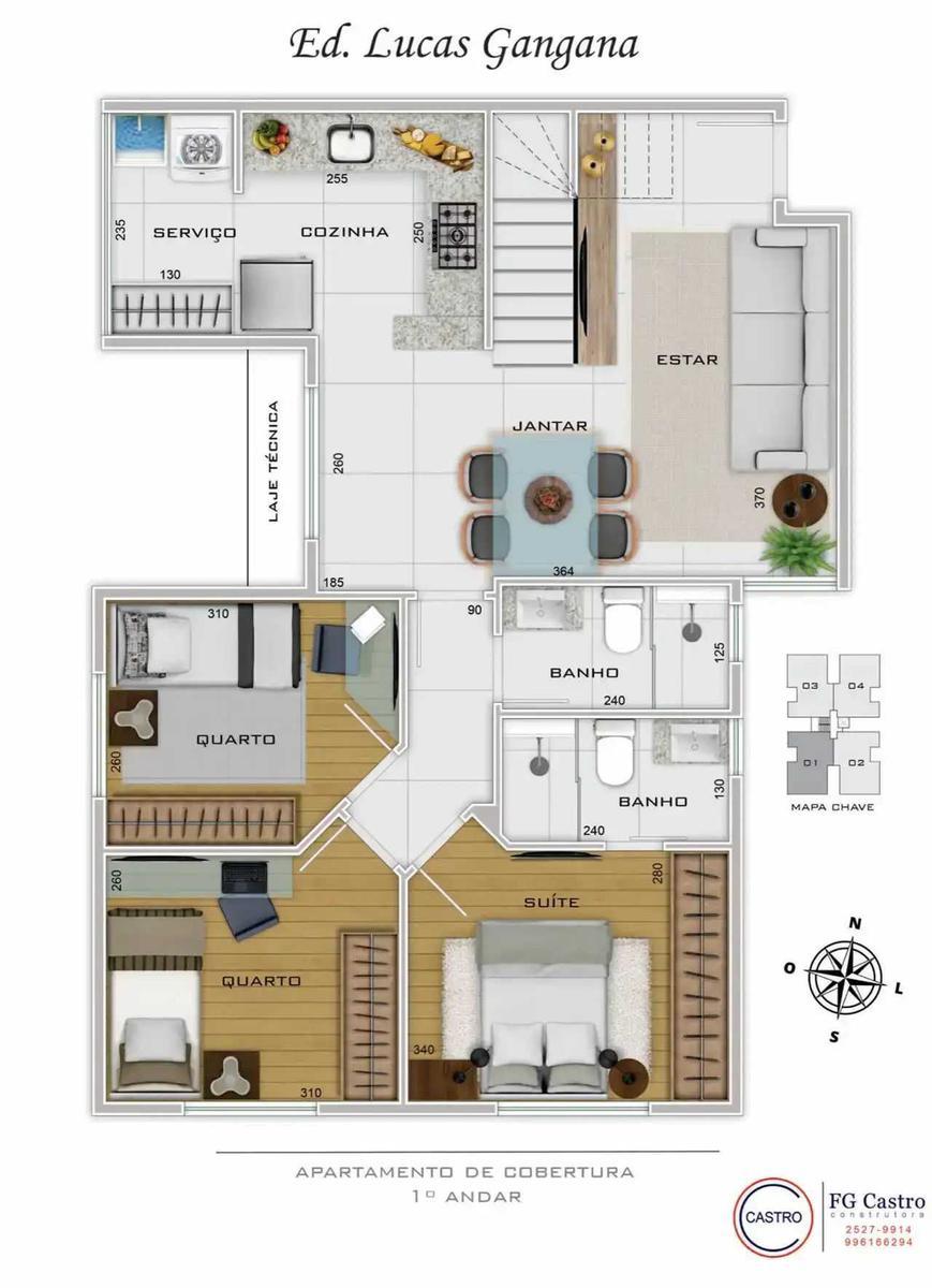 Apartamento, Cidade Nova, 3 Quartos, 2 Vagas, 1 Suíte