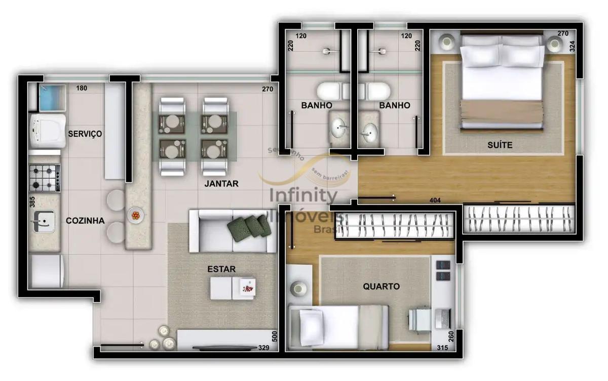Apartamento, Serra, 3 Quartos