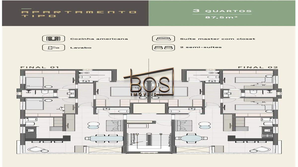 Apartamento, Carmo, 3 Quartos, 2 Vagas