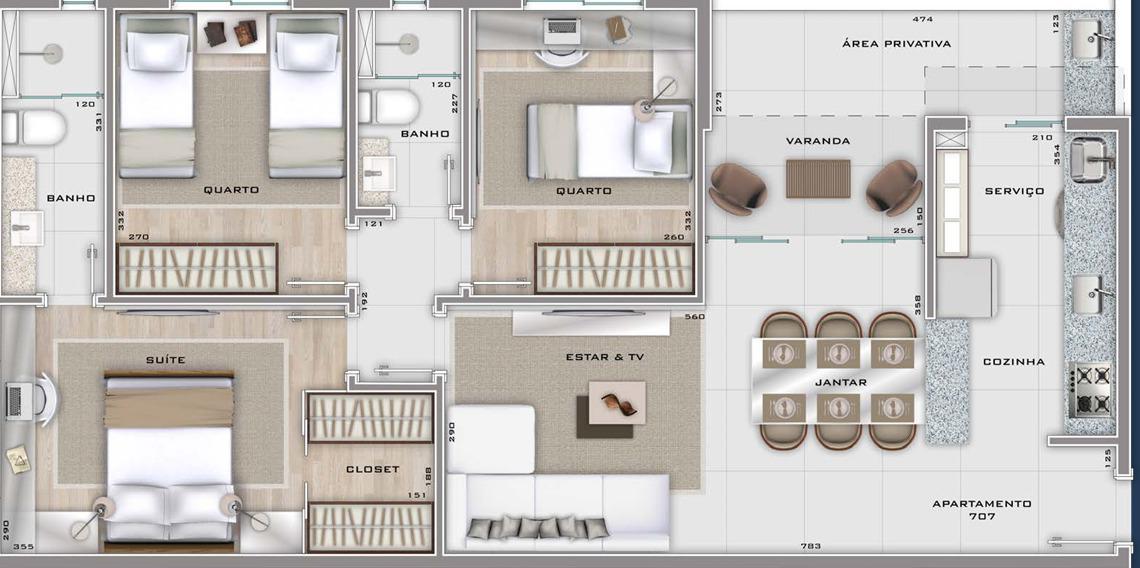 Apartamento, Cidade Nova, 3 Quartos, 2 Vagas, 1 Suíte