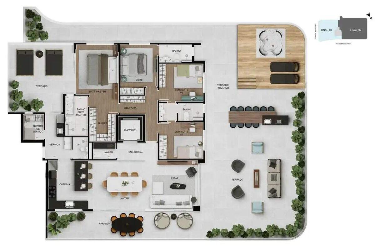 Apartamento, Gutierrez, 4 Quartos, 3 Vagas, 2 Suítes