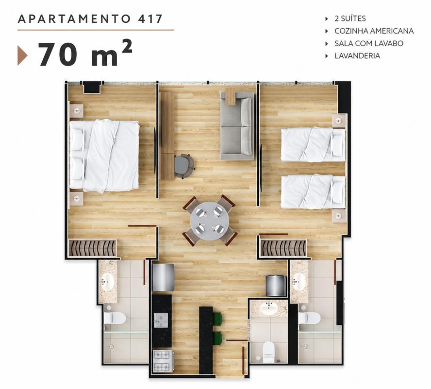 Apartamento, Estoril, 2 Quartos, 1 Vaga, 2 Suítes