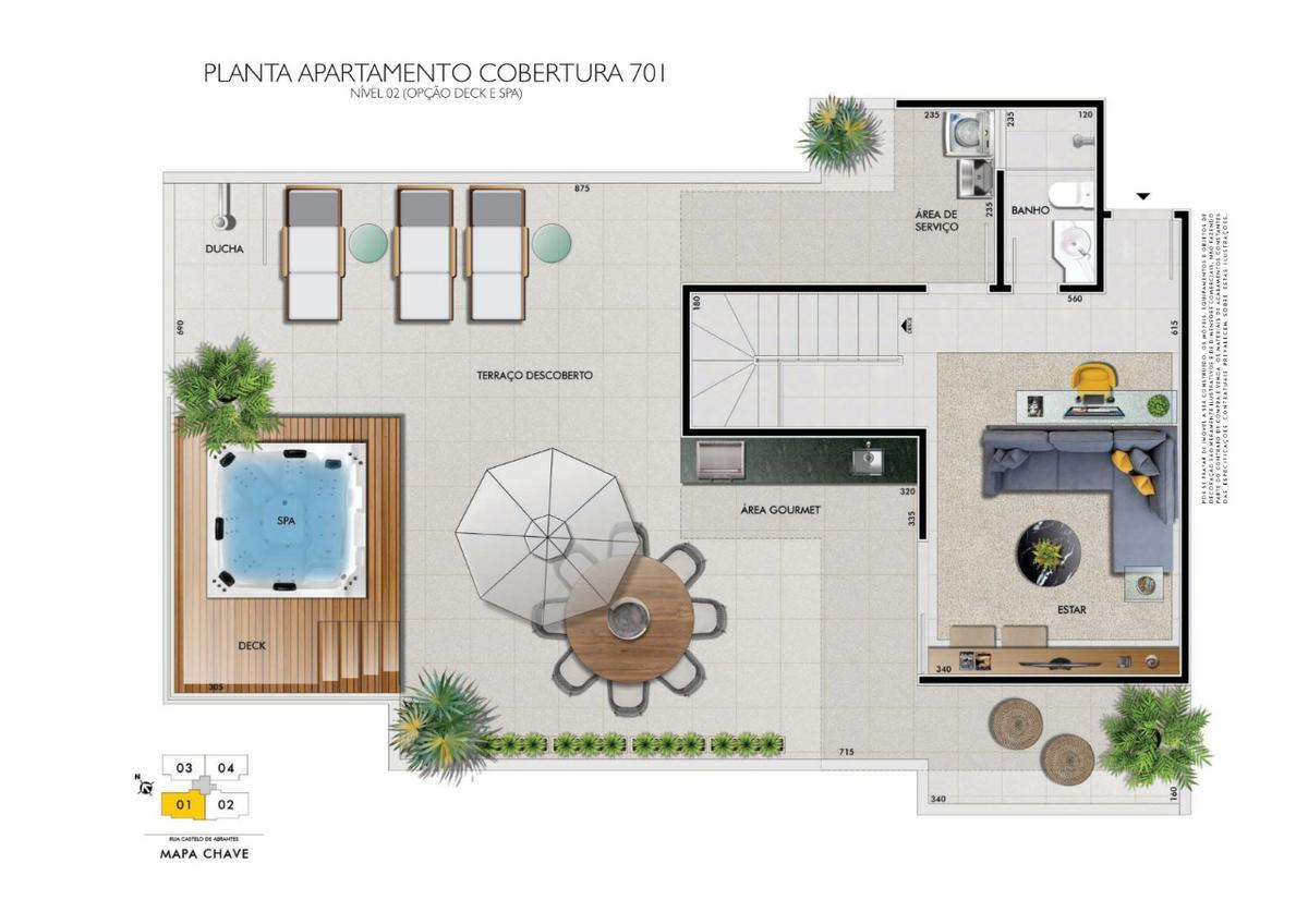 Cobertura, Castelo, 3 Quartos, 4 Vagas, 4 Suítes
