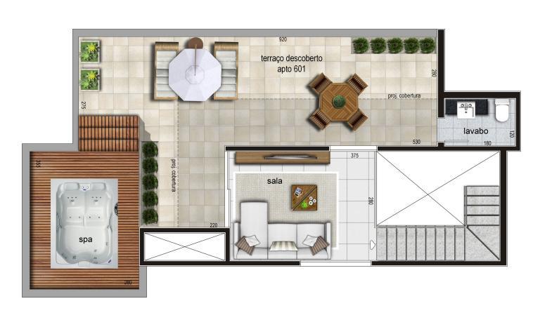 Apartamento, Havaí, 3 Quartos, 0 Vaga, 1 Suíte