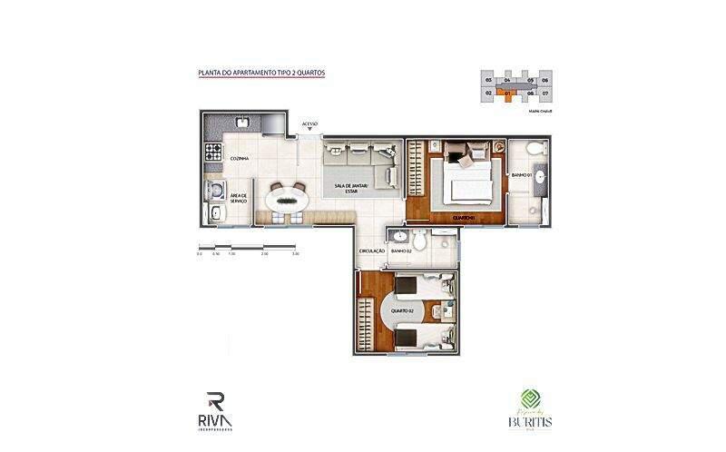 Apartamento, Palmeiras, 2 Quartos, 1 Vaga, 1 Suíte