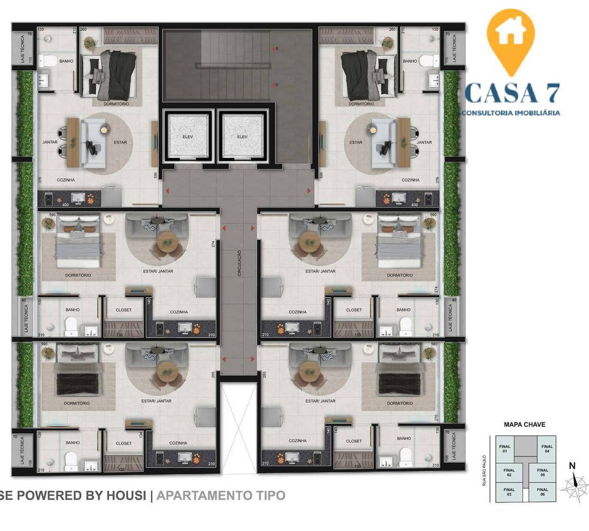 Apartamento, Centro, 1 Quarto, 1 Vaga