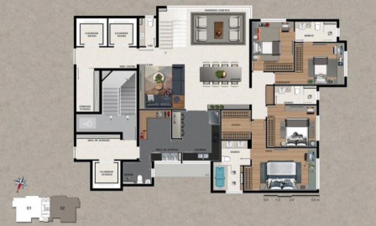 Cobertura, Vila da Serra, 4 Quartos, 5 Vagas, 2 Suítes