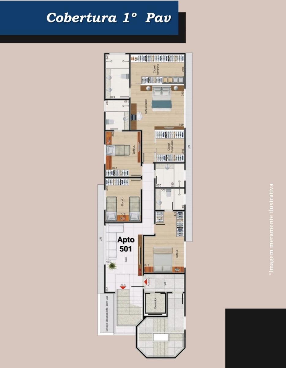 Cobertura, Jaraguá, 4 Quartos, 4 Vagas, 3 Suítes