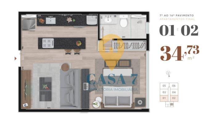 Apartamento, Boa Viagem, 1 Quarto, 0 Vaga