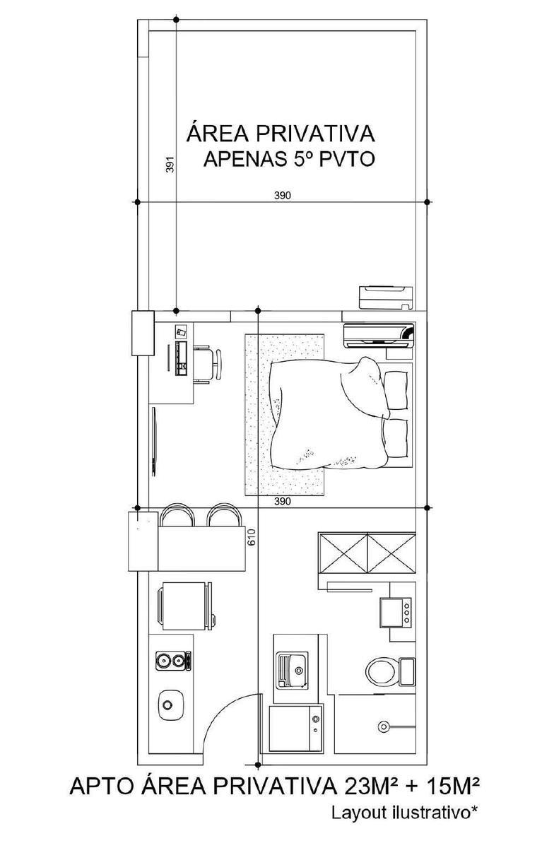 Apart Hotel, Buritis, 1 Quarto, 0 Vaga, 1 Suíte