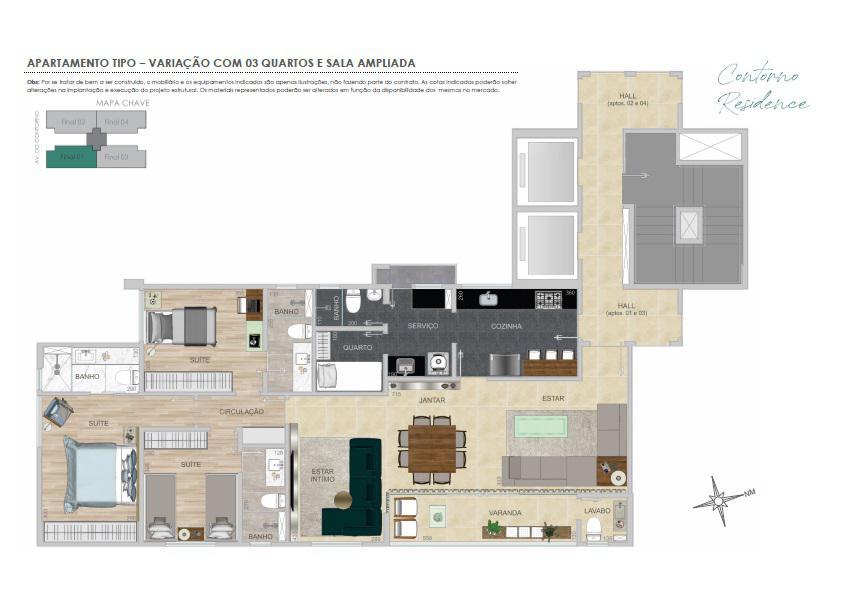 Apartamento, Lourdes, 4 Quartos, 4 Vagas, 4 Suítes