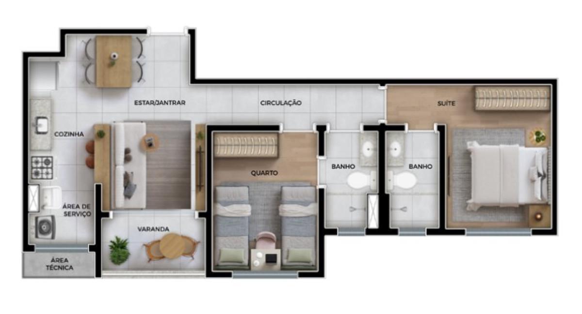 Apartamento, Serrano, 2 Quartos, 1 Vaga, 1 Suíte