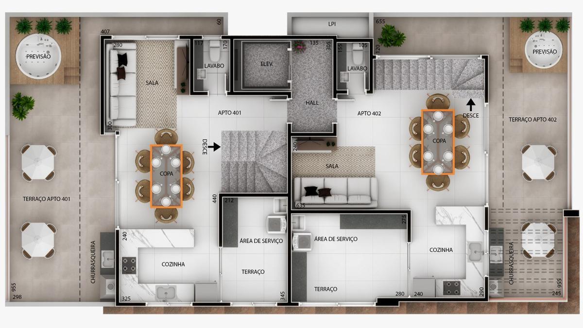 Cobertura, Santa Rosa, 4 Quartos, 4 Vagas, 2 Suítes