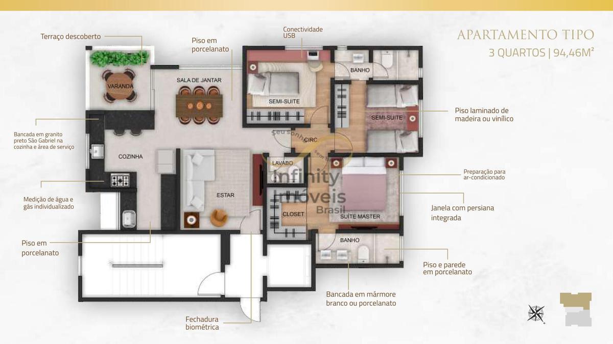 Apartamento, Carmo, 4 Quartos