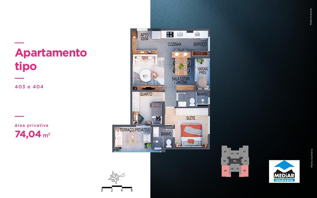 Apartamento, Santa Efigênia, 1 Quarto, 0 Vaga, 1 Suíte