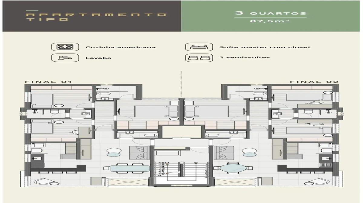 Apartamento, Carmo, 3 Quartos, 2 Vagas