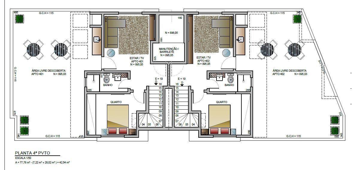 Cobertura, Ana Lúcia, 4 Quartos, 2 Vagas, 1 Suíte