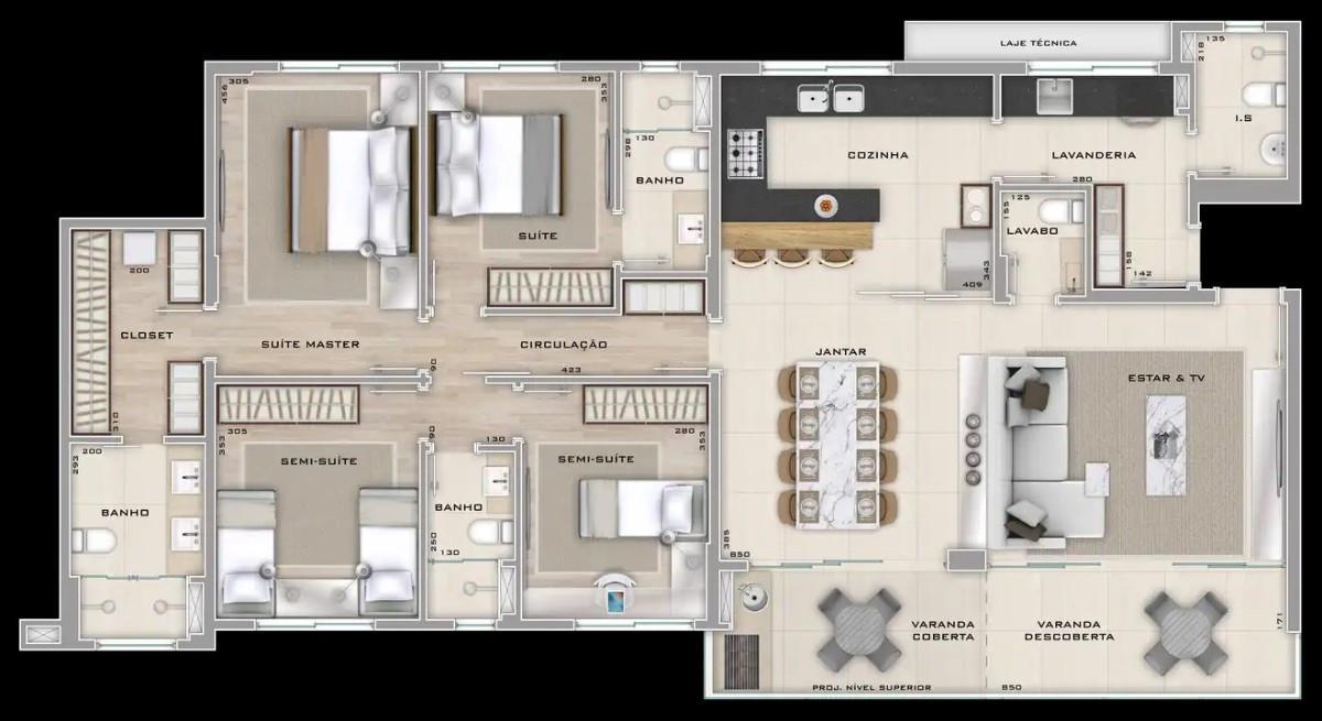 Apartamento, Cidade Nova, 4 Quartos, 3 Vagas, 4 Suítes