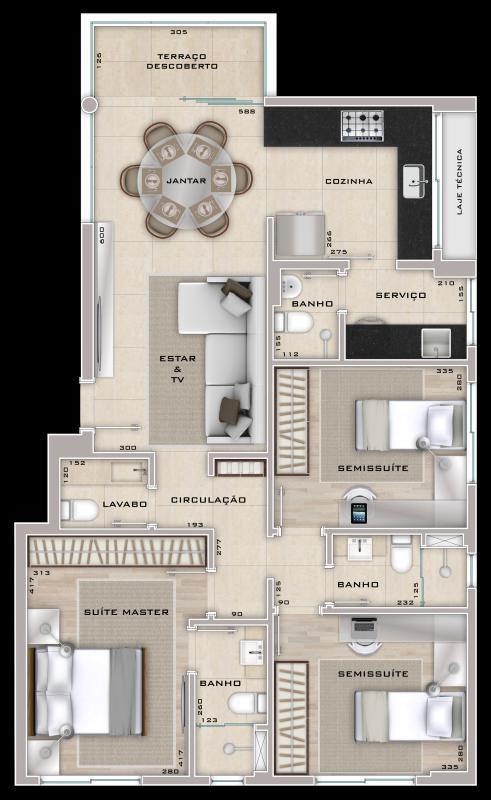 Apartamento, Santo Antônio, 3 Quartos, 2 Vagas, 1 Suíte