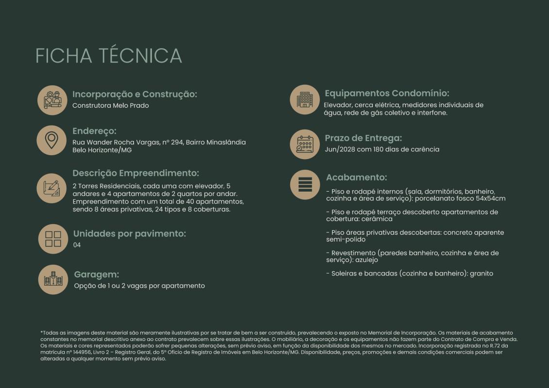 Apartamento, Minaslândia (p Maio), 2 Quartos, 1 Vaga