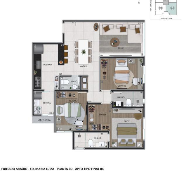 Cobertura, Prado, 4 Quartos, 3 Vagas, 2 Suítes