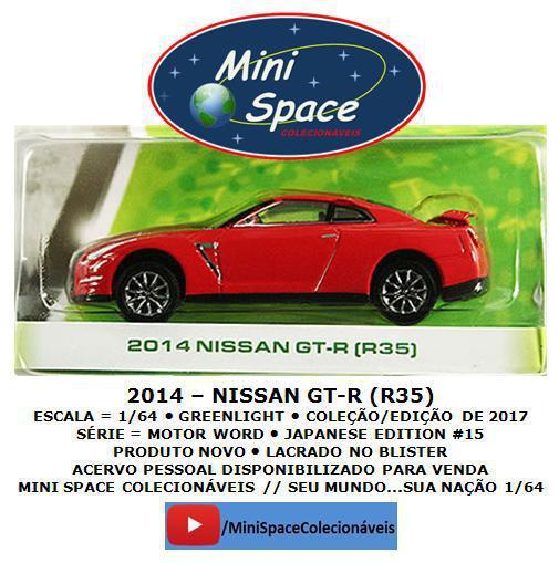 Greenlight 2014 Nissan Gt-r (r35) Cor Vermelho 1/64