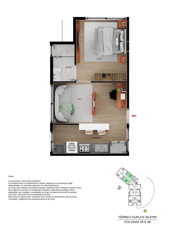 Apartamento, Serra, 2 Quartos, 1 Vaga, 1 Suíte