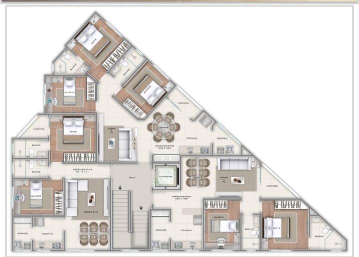 Apartamento, Nova Vista, 3 Quartos, 3 Vagas, 1 Suíte