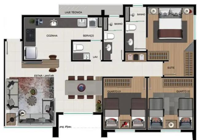 Apartamento, Anchieta, 3 Quartos, 2 Vagas, 1 Suíte