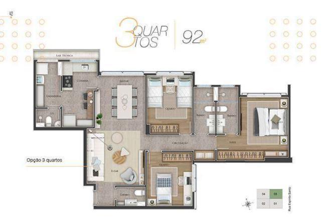 Apartamento, Lourdes, 3 Quartos, 2 Vagas, 1 Suíte