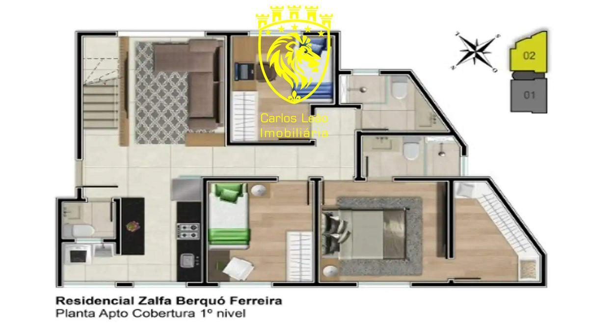 Apartamento, Buritis, 3 Quartos, 2 Vagas, 1 Suíte