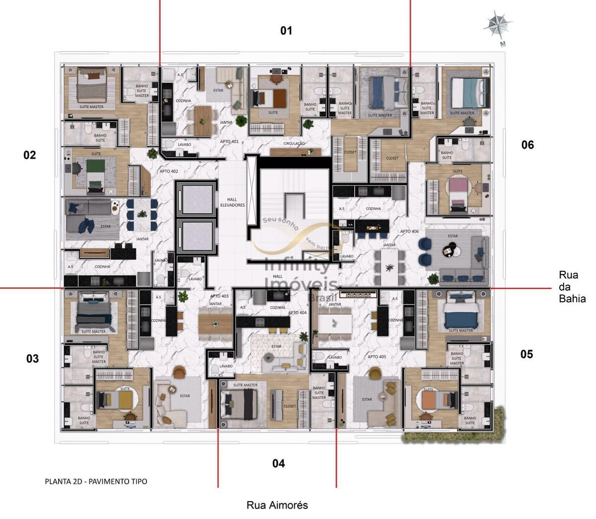 Apartamento, Lourdes, 2 Quartos
