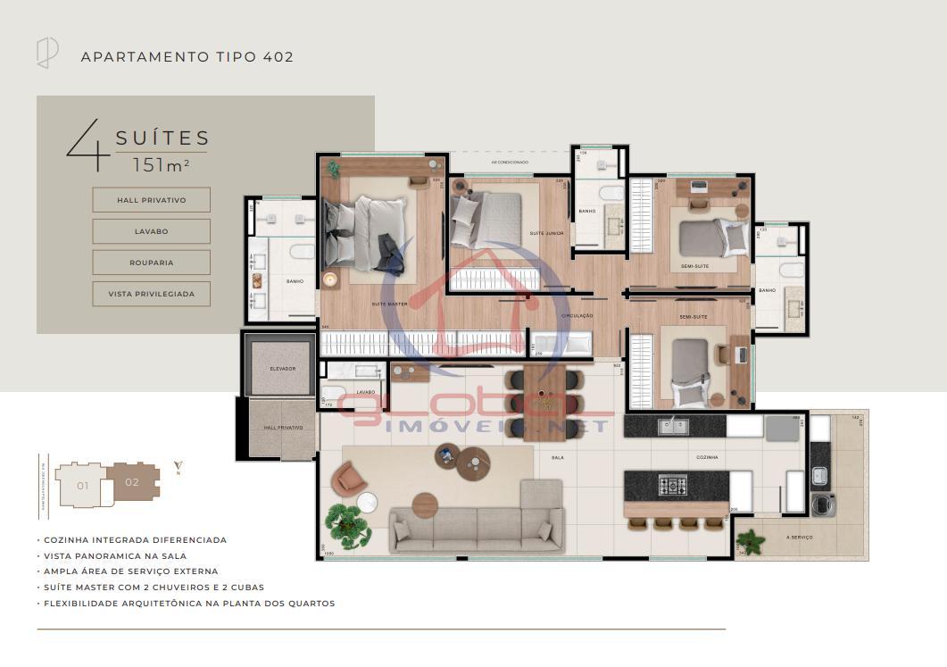 Apartamento, Ouro Preto, 4 Quartos, 4 Vagas, 4 Suítes