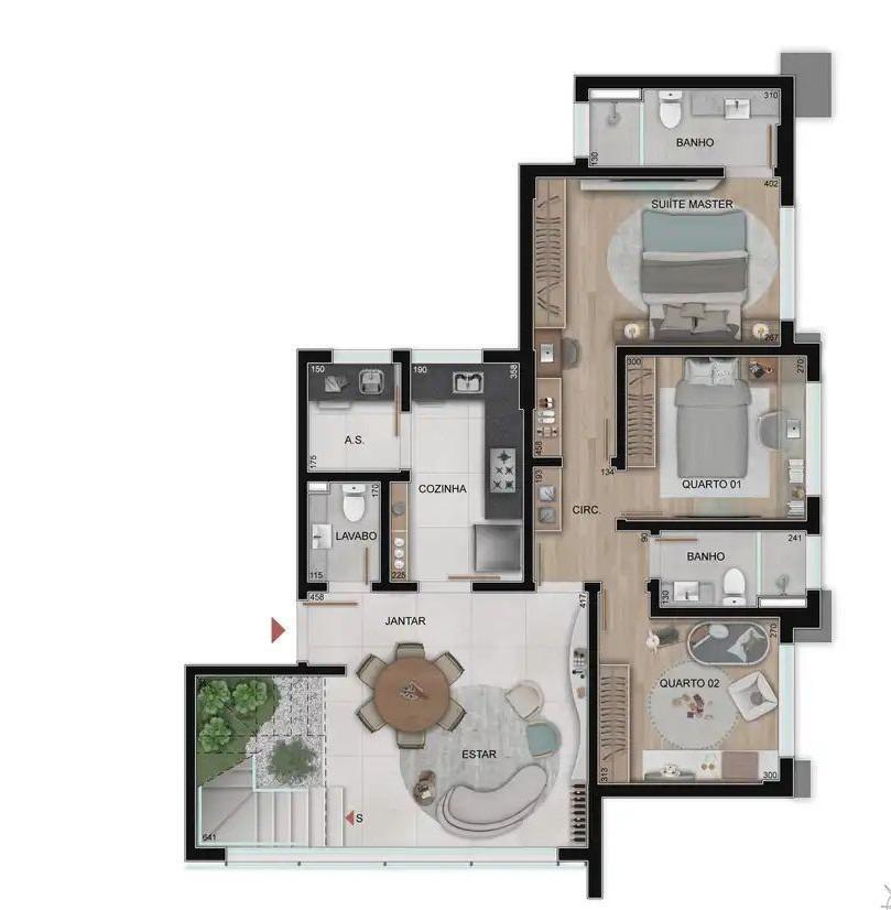 Cobertura, Sion, 3 Quartos, 3 Vagas, 1 Suíte
