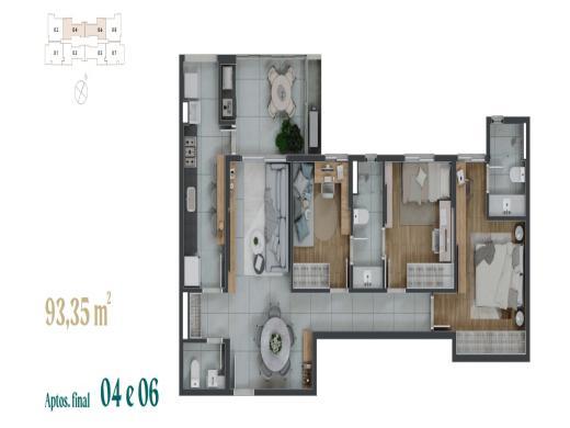 Apartamento, Vila da Serra, 3 Quartos, 2 Vagas, 1 Suíte