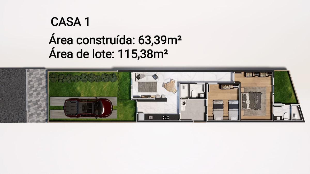 Casa, Dom Pedro I, 2 Quartos, 1 Vaga