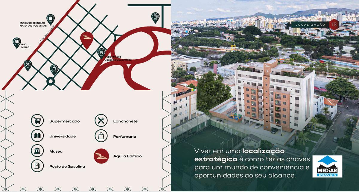 Cobertura, Coração Eucarístico, 3 Quartos, 2 Vagas, 1 Suíte