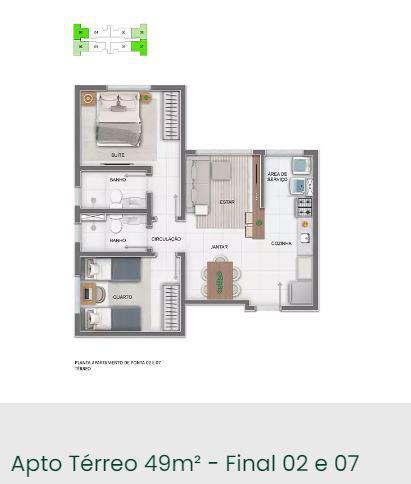 Apartamento, Estoril, 2 Quartos, 1 Vaga, 1 Suíte