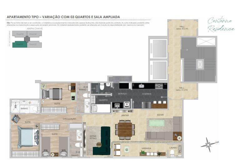 Apartamento, Lourdes, 4 Quartos, 4 Vagas, 2 Suítes