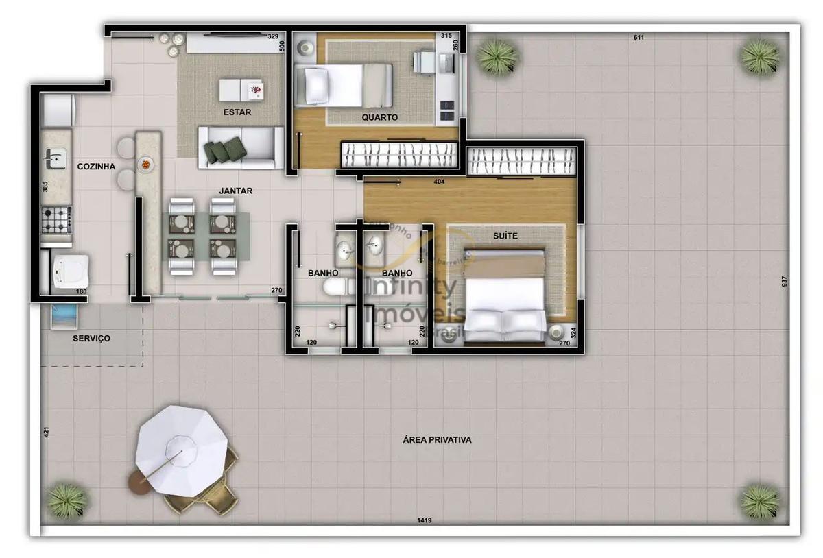 Apartamento, Serra, 3 Quartos