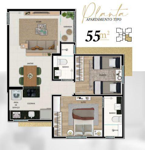 Apartamento, Buritis, 2 Quartos, 2 Vagas, 1 Suíte
