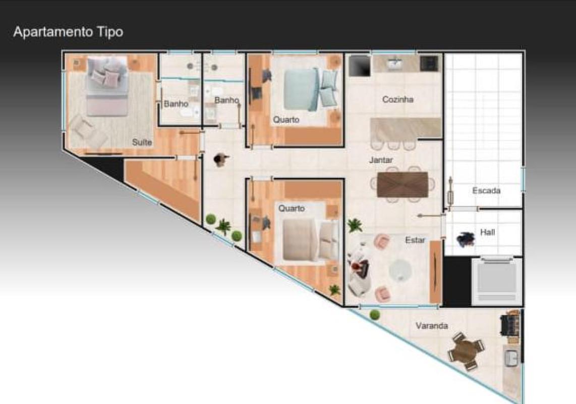 Apartamento, Barreiro, 3 Quartos, 2 Vagas, 1 Suíte