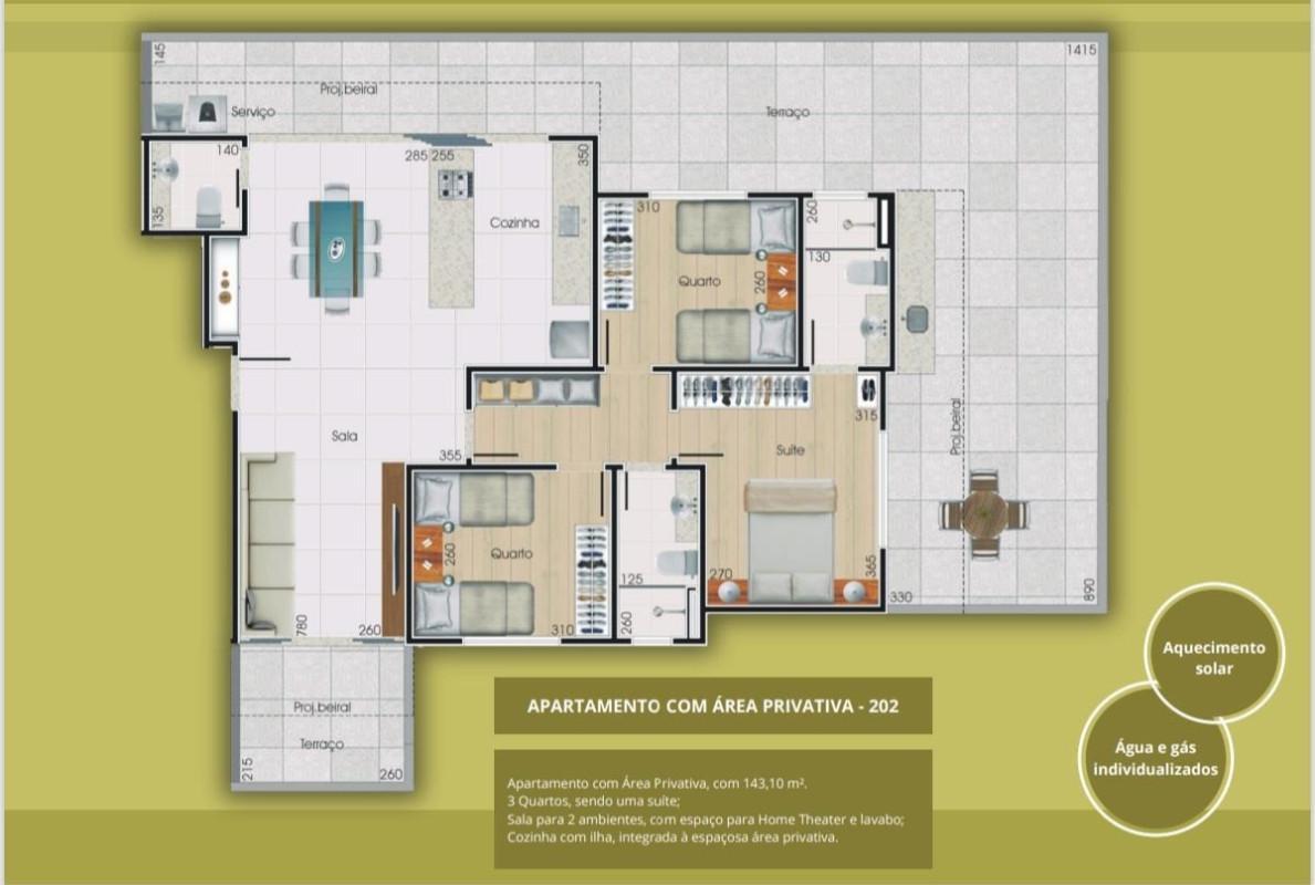 Apartamento, Vila Paris, 3 Quartos, 2 Vagas, 1 Suíte