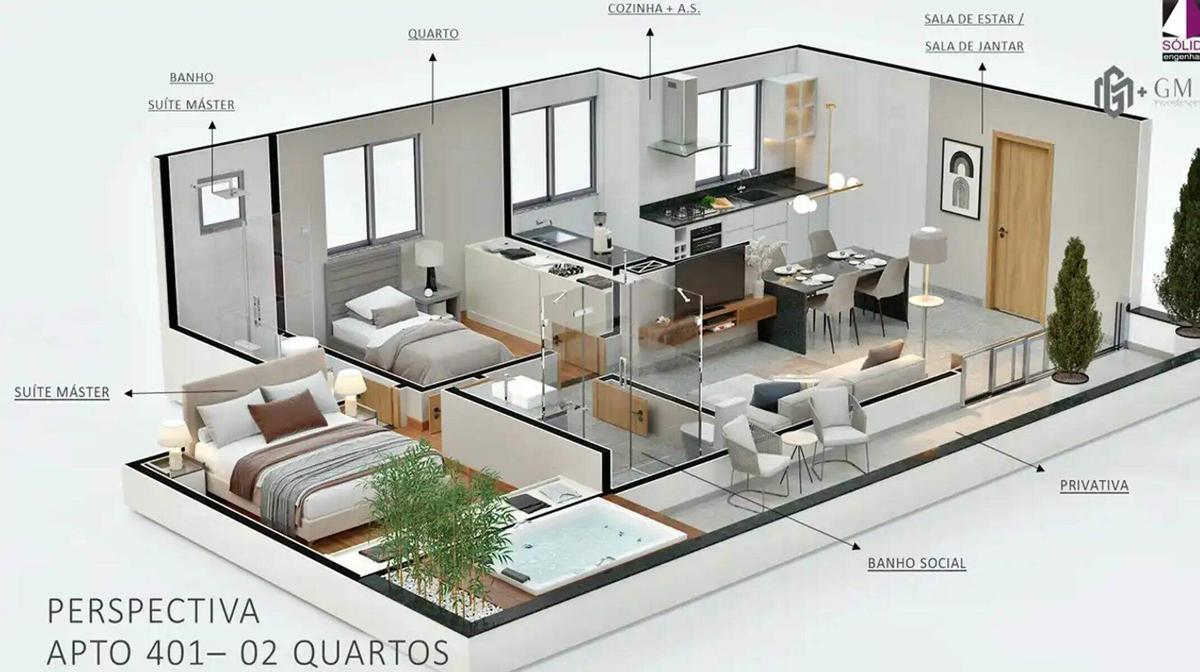 Cobertura, Santo Antônio, 2 Quartos, 2 Vagas, 2 Suítes