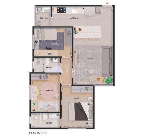 Apartamento, Itapoã, 3 Quartos, 2 Vagas, 1 Suíte
