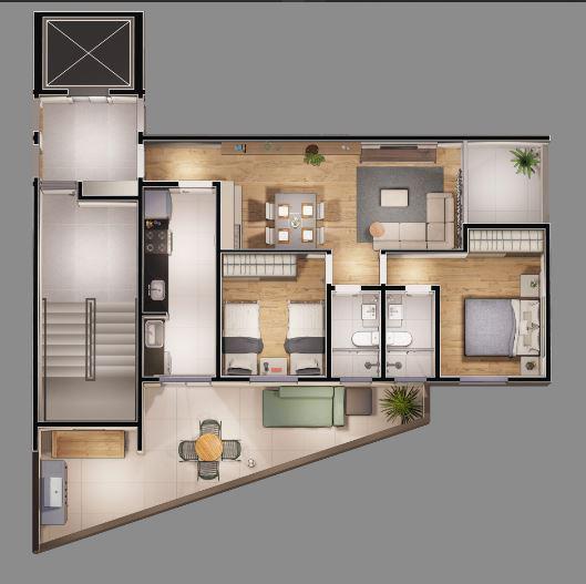 Apartamento, Nova Suíssa, 2 Quartos, 2 Vagas, 1 Suíte