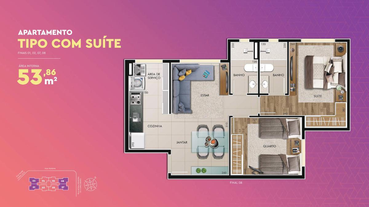 Apartamento, Lagoinha Leblon (venda Nova), 2 Quartos, 1 Vaga, 1 Suíte