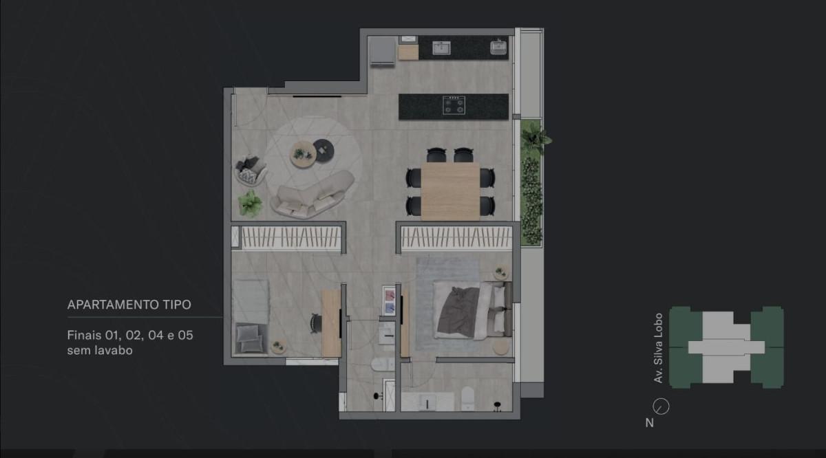 Apartamento, Nova Granada, 2 Quartos, 2 Vagas, 2 Suítes