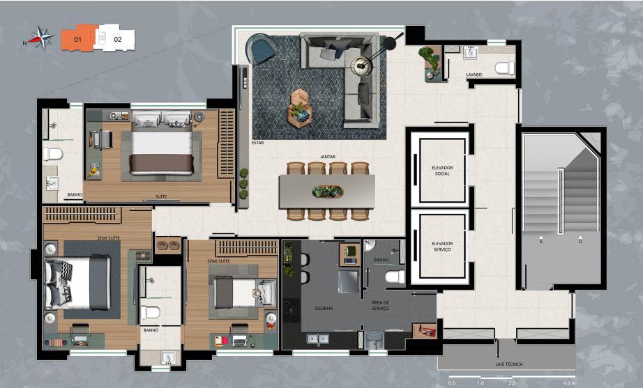 Apartamento, Savassi, 3 Quartos, 3 Vagas, 3 Suítes
