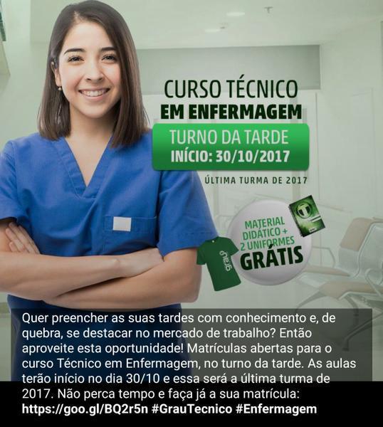 Curso Técnico em Enfermagem - Turno Tarde